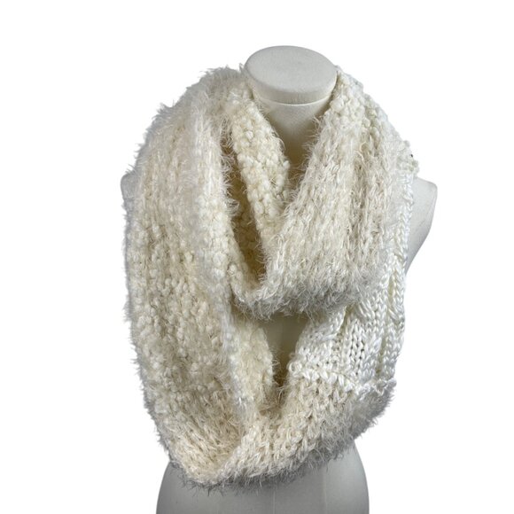 Sonoma Life+Style Ivory Infinity Scarf Soft Knit & Fuzzy Texture For Cozy Comfor - Picture 4 of 8